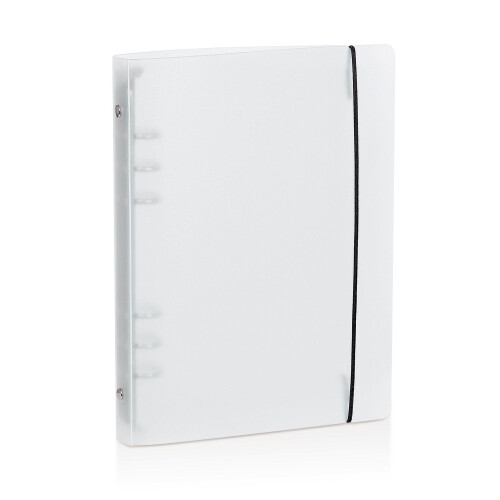 A5 6 Ring Binder Cover with Snap Button Closure Loose Leaf Folders Notebook Shell Protector for 6 Hole Planner Pages Refill Insert (Translucent