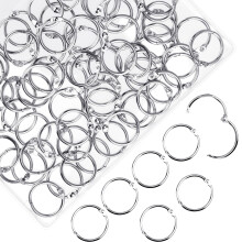 HAUTOCO 100Pcs Binder Rings, 25mm/1 Inch Metal Binding Loose Leaf Binder Rings for Book, Papers, Flash Cards, Index Cards, Office, School, Home