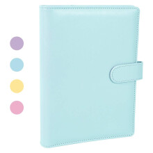 falllea A5 PU Leather Ring Binder, Refillable 6 Round Ring Binder Cover, Business Notebook Binder Notepad and Meeting Notebook, Travel Writing