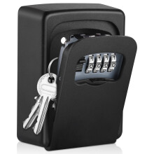 CDC DIGI 4-Digit Combination LockBox, Wall Mounted-Key Lock Box Police Approved Key Safe Box Outdoor, Key Safe Outside Waterproof and Security Key