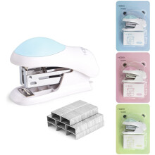 NEBURORA Mini Effortless Desktop Staplers with 400 Standard 24/6 Staples, 2-24 Sheet Capacity, Includes Built-in Staple Remover, Cute Stapler Gift for