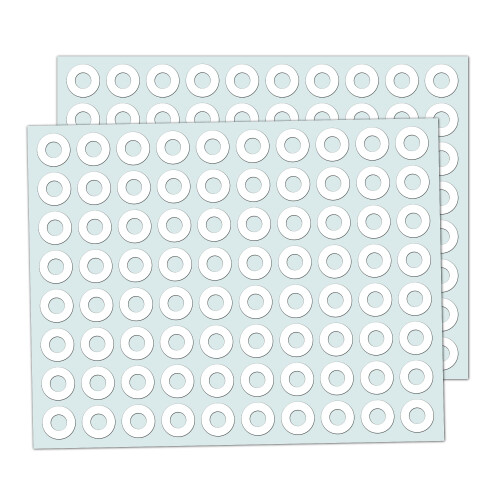 4000 Pack - Hole Punch Reinforcement Stickers Rings - White