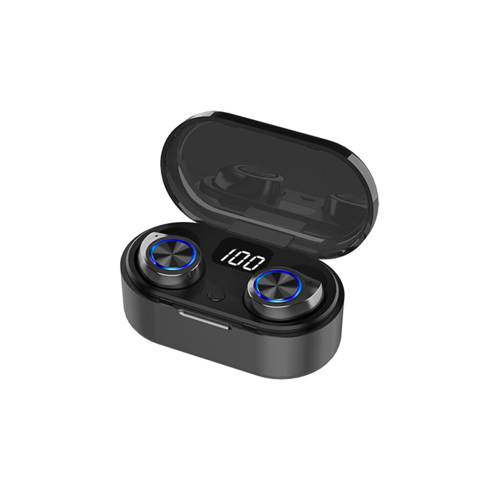 (Black) Tw80 Mini Tws Wireless Earphones Bluetooth 5.0 Earphone Bass Hifi Stereo Earbuds Black 110691430304