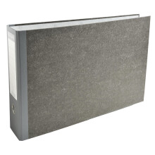 Exacompta - Ref 53810E - Prem'Touch Lever Arch File - 32 x 48cm in Size, Suitable for A3 Documents, 80mm Spine, 80mm Rings, Metal Finger Pull - Grey