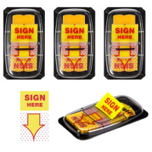 200 Pcs Sign Here Stickers, Tabs, Notes Tabs, Its Flags Tabs Flags Arrow Sticky Notes Page Markers Tabs for Office and School Supplies(25.4 MM X 43.2