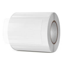 YIKIADA 500 PCS Rectangle Clear Seal Stickers 50 ? 76 mm Transparent Self-Adhesive Wafer Labels Waterproof Roll Decal for Envelopes Boxes Packages