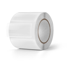 YIKIADA 500 PCS Rectangle Clear Seal Stickers 25 ? 50 mm Transparent Self-Adhesive Wafer Labels Waterproof Roll Decal for Envelopes Boxes Packages