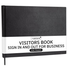 Useful Co. Visitors Book Sign In And Out For Business, Hardback Visitor Guest Signing In And Out Book For Guest Information, Home, Airbnb Visitors,