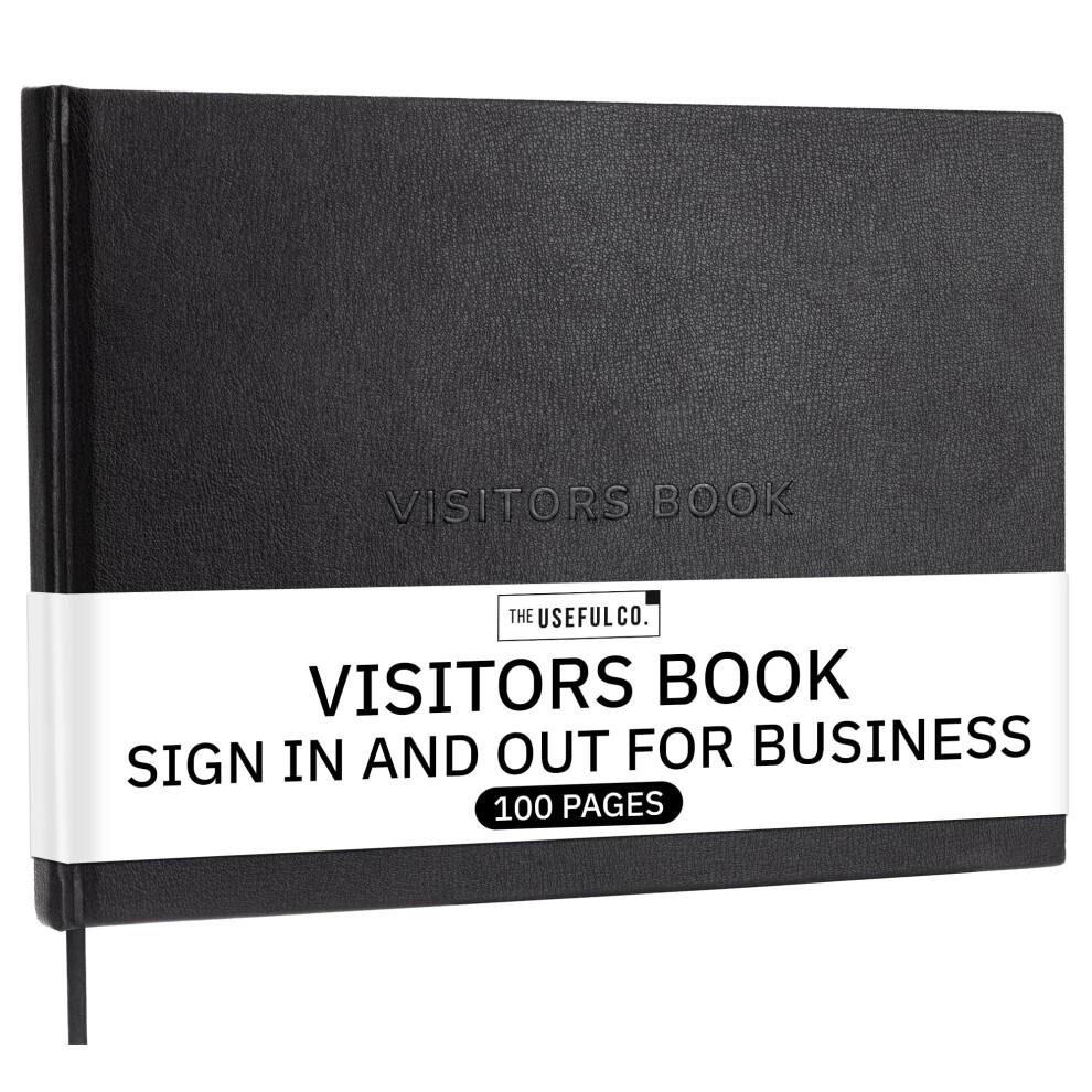 Useful Co. Visitors Book Sign In And Out For Business, Hardback Visitor Guest Signing In And Out Book For Guest Information, Home, Airbnb Visitors,-image-OPC-PTPB5PX-NEW