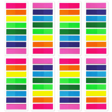 OWLKELA 1600Pcs Colored Sticky Tabs, Writable & Repositionable Book Tabs, Transparent Index Tab for Page Marking, Sticky Notes for Annotation,