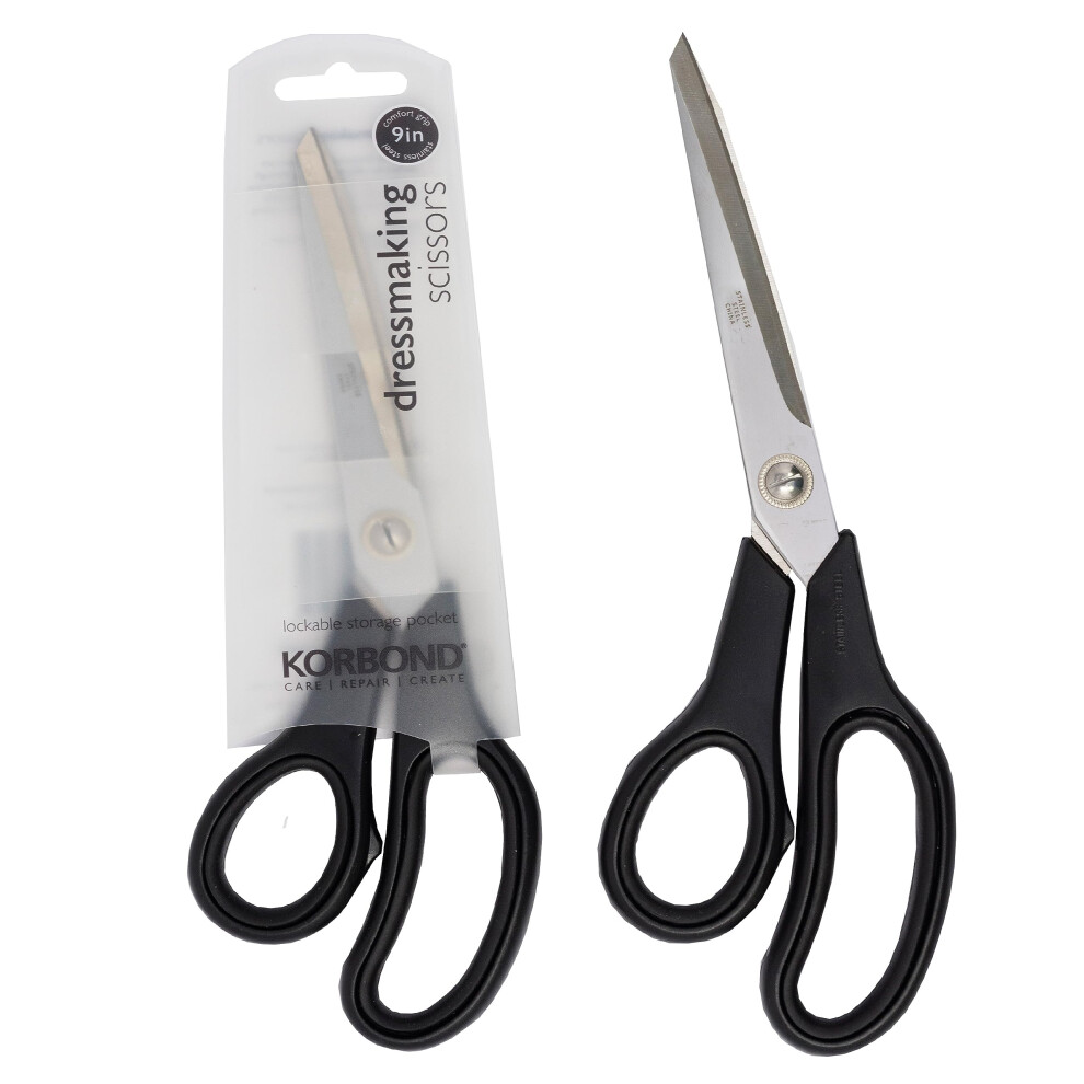 Korbond - 9'' Dressmaking Scissors With Comfort Grip Handles 5051303146907