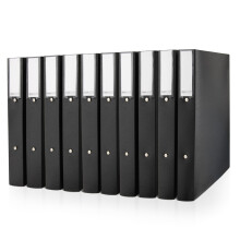 Rapesco 1827 ECO 2-Ring Binder, 38 mm Spine, A4, Black, Pack of 10