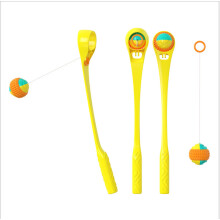 (yellow) Pet Toys Cat Dog Throwing Cue Stick Outdoor Interactive Dog Walking Toy Throwing Ball Artifact Juguetes Para Perro Jouet Chien