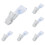 120 Pcs Plastic ID Card Name Tag Holder Badge Strap Clip White Clear 1