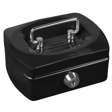 Idena 50031 - Cash Box Mini, Size 125 x 95 x 60 mm, Colour: Black, Pack of 1