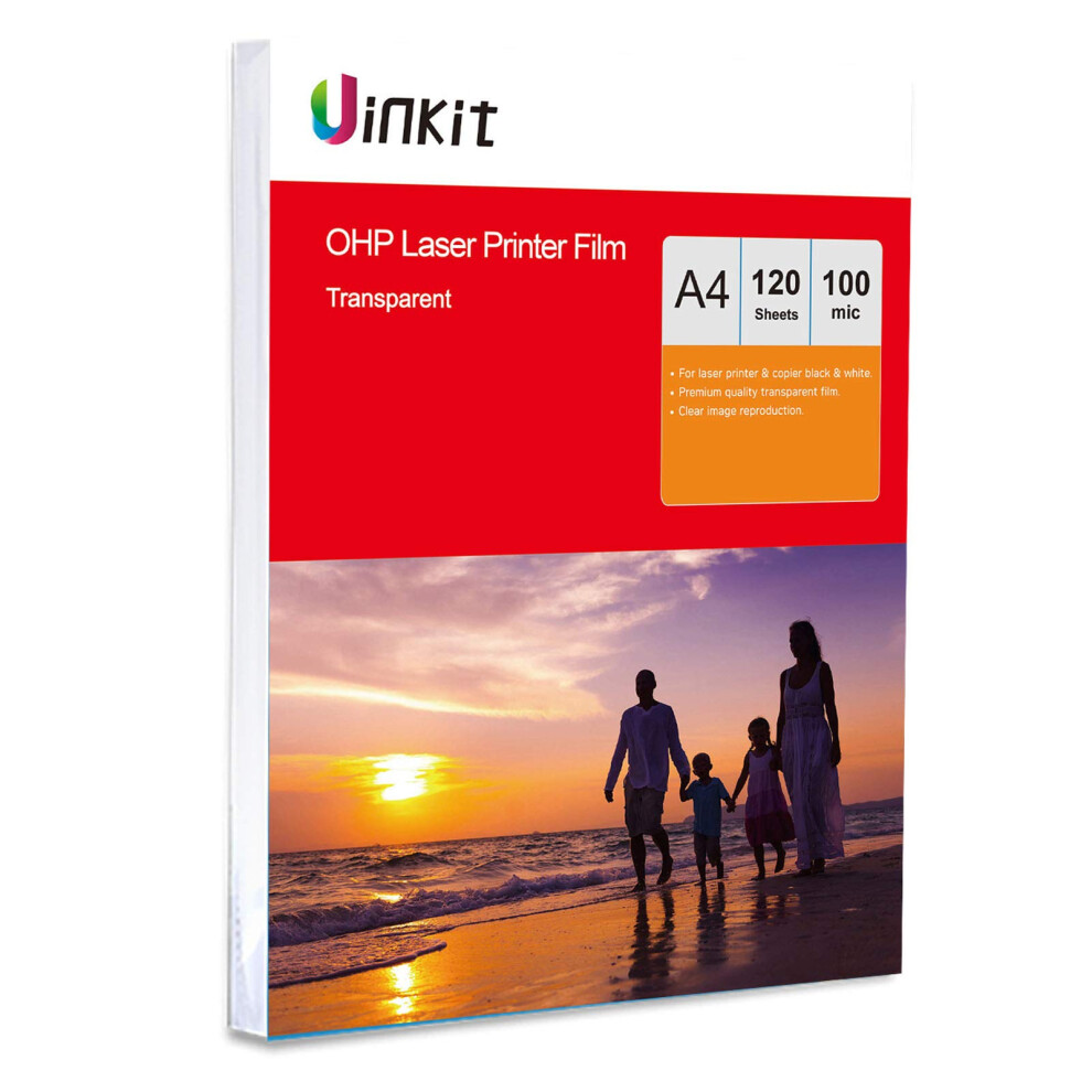 Ohp Film Overhead Projector Film - 120 Sheets A4 Laser Jet Printer And Copier Transparency Film Uinkit 5051303148321