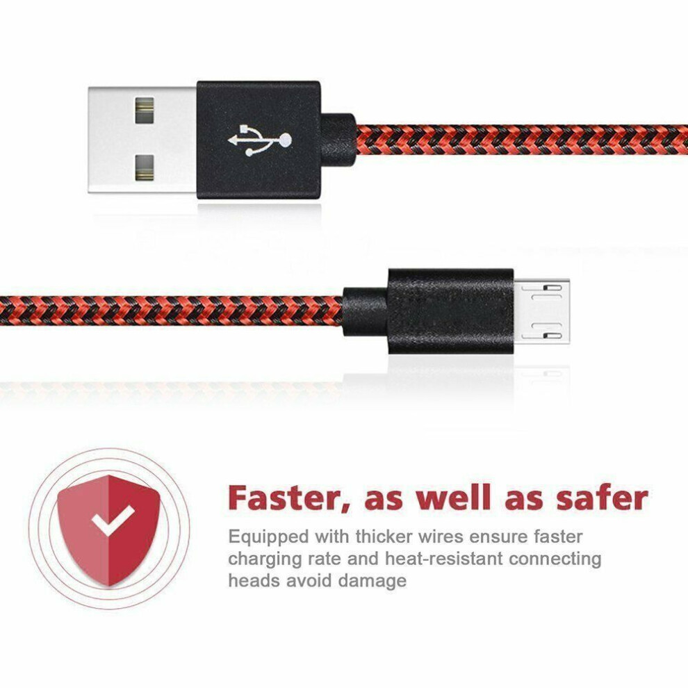 (, 2M) 1M 2M 3M Micro Usb Charging Cable Lead For Samsung Galaxy S6 Edge S5 S7 J8 J5 J7 Red 320997867609