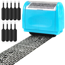 AUXHCYL Confidential Roller Stamp, Identity Theft Rolling Data Defender, Included 9 Pack Refills, Address Blocker and Privacy Safety, ID Blackout