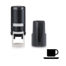 Coffee Cup Stamp ? Loyalty Card Stamper - Self Inking Black Ink ? Approx. 11mm
