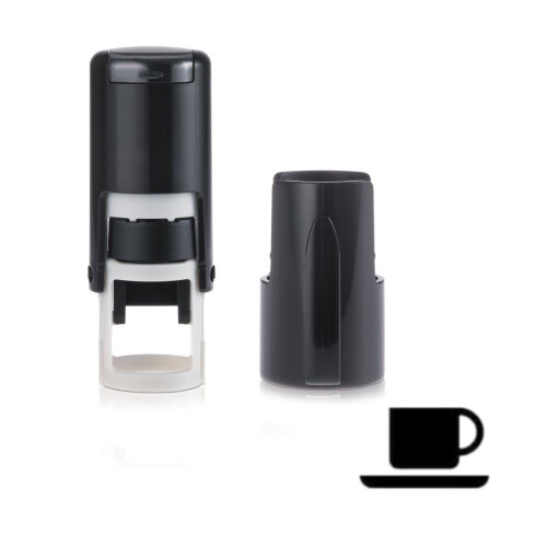 Coffee Cup Stamp ? Loyalty Card Stamper - Self Inking Black Ink ? Approx. 11mm