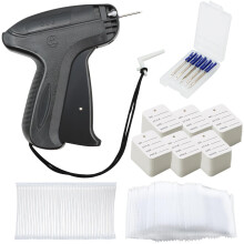 VEGCOO Tag Gun for Clothing, Clothes Tagging Gun, Micro Stitch Gun Tag for Clothes, 3000 Tags Barbs (White, 5 cm) + 5 Replacement Needles + 300 Price