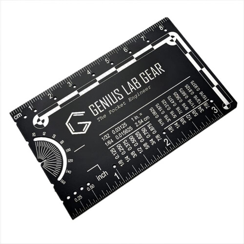 The Pocket Engineer - Wallet Engineering Ruler Scale and Unit Conversion Reference 3 inch