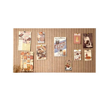 Rokeblau 60x40cm Large Bulletin Board, Decorative Felt Pin Board, 0.9cm Thick Foldable Photo Display Board with Self-Adhesive Tape, Vision Board for