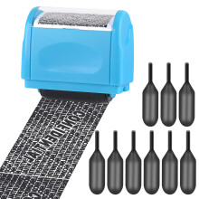 Xnourney Wide Data Defender Roller Stamp, Identity Theft Protection Roller Stamp,Confidential with 9 Refills, Information Blocker Security for Privacy
