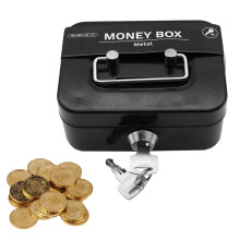 Cassette of Money lockable Small lockable Box Cash Register with Slit Cash Box Receipt Box Money Boxes Receipt Box with 2 Keys for Storing Change,