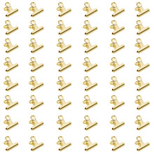 50 Pieces Metal Bulldog Clips, 22mm Gold Binder Clips,Hinge Clips for Food Bags,Clipboard,Poster,Paper Pictures Organizers, Crafts Hanging Art, Home