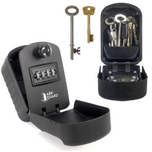 ARK GUARD PRO XL Key Safe, Wall Mounted Police Approved, Lock Box Outdoor 4 Digit Combination, Heavy Duty Strong Metal Waterproof Key Cabinet for Home