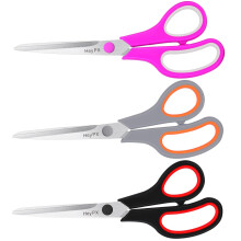 8.5" Multipurpose Scissors, Fabric Scissors with Ultra Sharp Stainless Steel Blades and Comfort Grip Handles, Sturdy for Office, Craft, 3 Pack