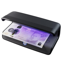 Safescan 55 LED Counterfeit Detector with Ultra-Bright UV Light, Counterfeit banknote Detector Also Checks Credit Cards & ID's, Money Checker Machine