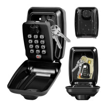 OKPOW Key Safe Wall Mounted - Police Approved Key Lock Box with 12-digit Combination Resettable Push Button for Elderly Easy to Use - Key Safe Box
