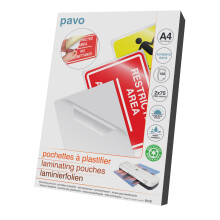 PAVO Premium A4 150 Micron Sticky Back Office Laminating Pouches (Pack of 100)