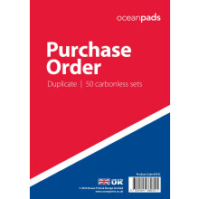 Ocean Pads Purchase Order Book Duplicate, A5 148 x 210mm, 2-Part Carbonless (69721)
