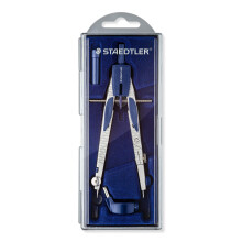 STAEDTLER 553 01 Mars Comfort Quick-Setting Compass with Centre Wheel, Universal Adapter and Lead Box (360mm Diameter)