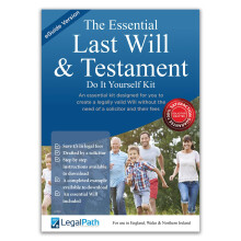 Essential Will Kit with eGuide - Last Will and Testament (Do It Yourself Will Kit UK) - Simple to Complete & Includes Downloadable Comprehensive Guide