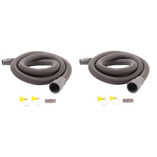 2X Automatic Drum Washing Machine Drain Pipe Drain Hose Fittings, 2 Meter 1