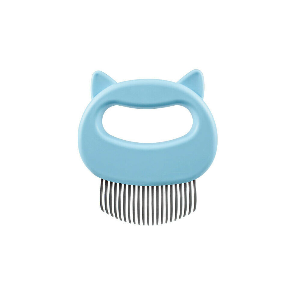 Blue (Blue) Pet Cleaning Cat Dog Massage Shell Comb Grooming Hair Removal Shedding Brush