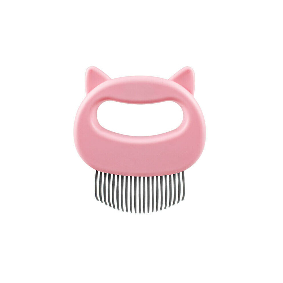 Pink (Pink) Pet Cleaning Cat Dog Massage Shell Comb Grooming Hair Removal Shedding Brush