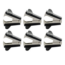 6 Pack Black Staple Remover, Steel Jaw Binding Supplies Removal, Black Lightweight Staple, Grip Staple Pull, Tool for Family School Office