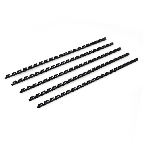 RAYSON Plastic Binding Combs, 21 Ring 20-Sheets (80gsm 20lb) Capacity, 6mm Black A4 Comb Binder Spines, Pack of 100