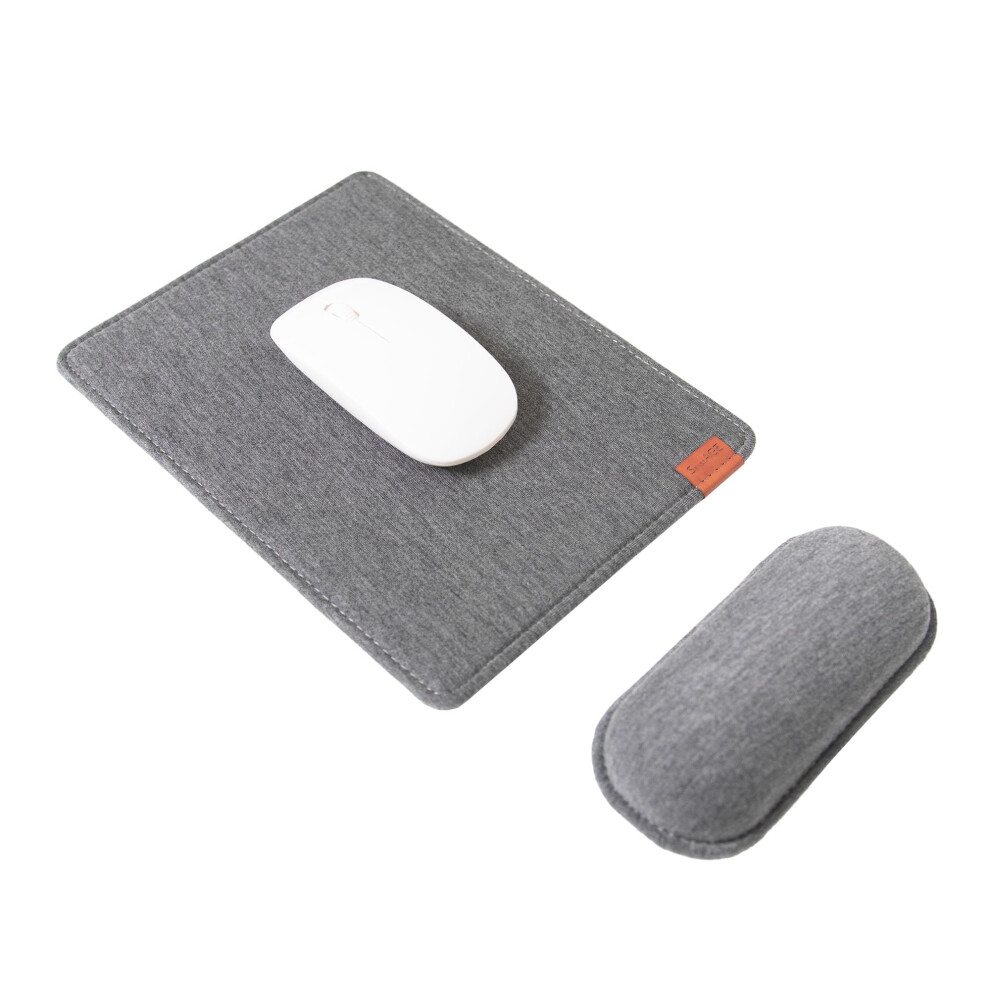Senseage Mouse Mat And Wrist Support Set, Wrist Rest Mouse Pad With Non-Slip Base, Smooth And Durable Surface, Easy Sliding And Wrist Pain Relief, 5051303160835