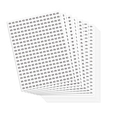 Hebayy 5400 PCS Clothing Size Round Sticker Labels Mega Bundle in 7 Sizes (XS, S, M, L, XL, XXL, XXXL), 1/2 inch in Diameter,Black