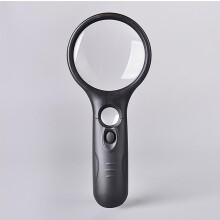 Heavy-Duty Magnifying Glass with Light | 3x & 45x Magnification | Scratch-Proof Lens | Handheld | Lightweight | For Seniors with Macular Degeneration,