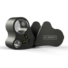 AC Infinity Jewelers Loupe, Pocket Magnifying Glass with LED Light & Dual Lenses, 30x 60x Zoomfor Jewelry, Watches, Coins, Stamps, Plant Buds