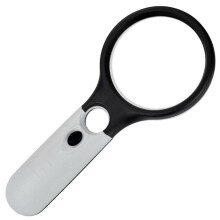 Magnifying Glass, 45X Handheld Reading Magnifying Glass with 3 LED Lights - Super High Clarity Lightweight Magnifier for Reading Books, Macular