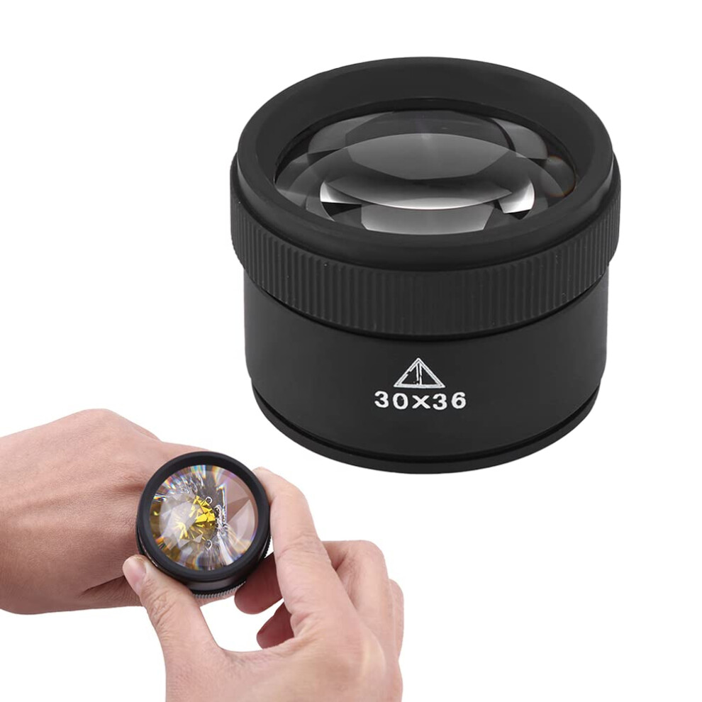 Honiwu Jewellers Loupe, 30X Loupe Magnifier, Pocket Magnifying Glass, Jewellery Magnifier, Optics Lens Loupe For Jewelry, Coin, Stamp