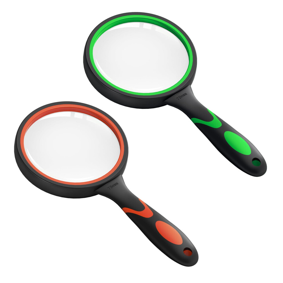Faumsut Large 10X Magnifying Glasses For Reading Handheld Magnifying Glass For Bobbies Applied To Science Books Insects Hobby Observation Premium Soft Hand